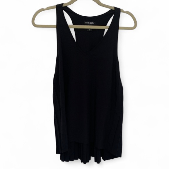 Athleta Tops - New with Tags Athleta Swing Forward Pleated Black Tank Top Size Small